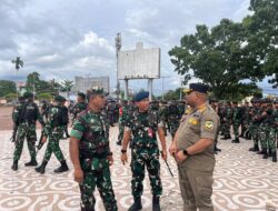Dandim 1710/Mimika dan Personel Kodim Ikuti Apel Kesiapan Pengamanan Perayaan Natal 2025