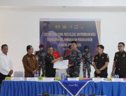 Tegakkan Hukum dan Cegah Hama Penyakit, Lanal Nias Serahkan Perkara Karantina serta Musnahkan 227 Ekor Babi Ilegal
