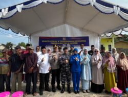 Lanal Bintan Gelar Bakti Sosial dan Cek Kesehatan Gratis di Desa Busung, Seri Kuala Lobam