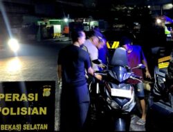 Cegah Aksi Kejahatan Jalanan Polsek Bekasi Barat Gelar Razia Stasioner dan Patrol